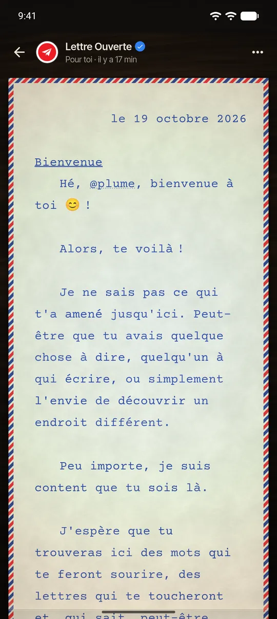 Lire une lettre la nuit